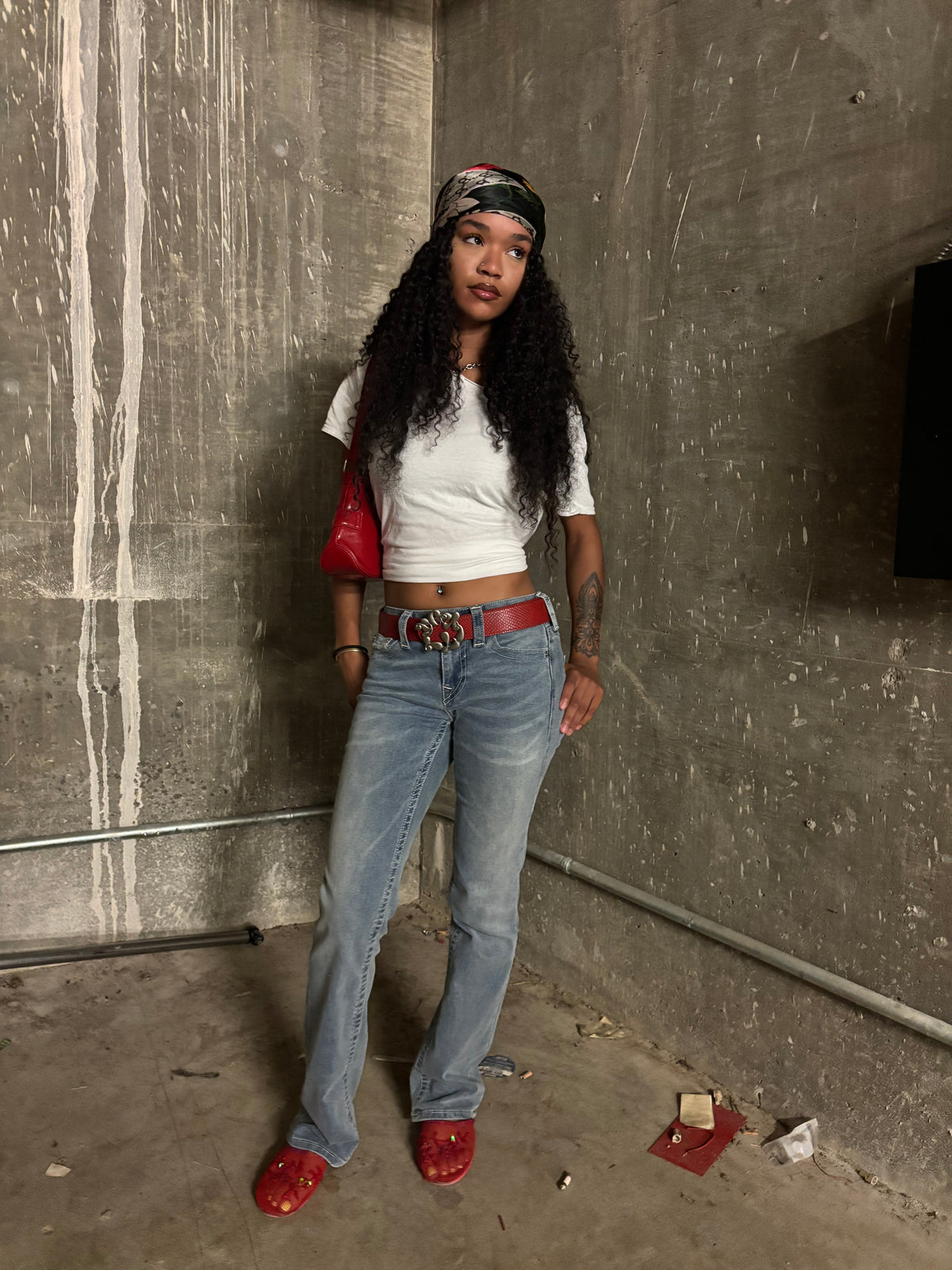 Red Leather Guilty Belt