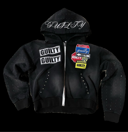 ‘GUILTY’ Rhinestone Hoodie