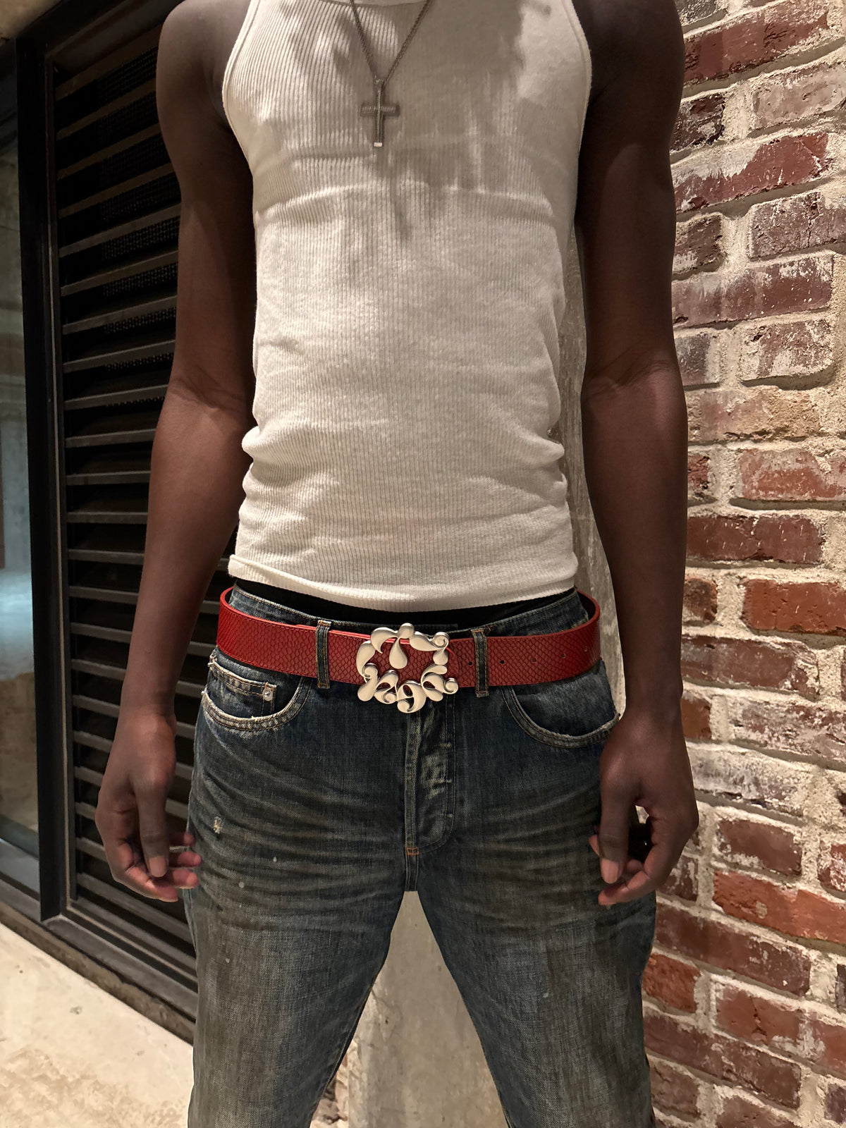 Red Leather Guilty Belt